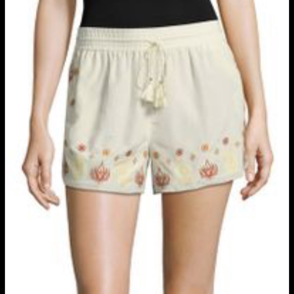 Rachel Zoe Embroidered Stephanie Ecru Shorts new with tags boho boho still NWT - Picture 8 of 8